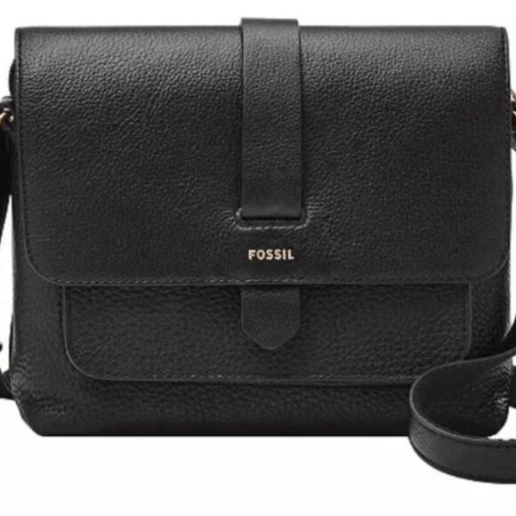 Fossil Kinley Small Fold Over Leather Crossbody Bag - NEW - Picture 2 of 8